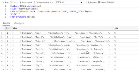 Import Json Data Into Sql Server