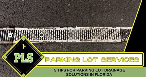 5 Tips For Parking Lot Drainage Solutions In Florida