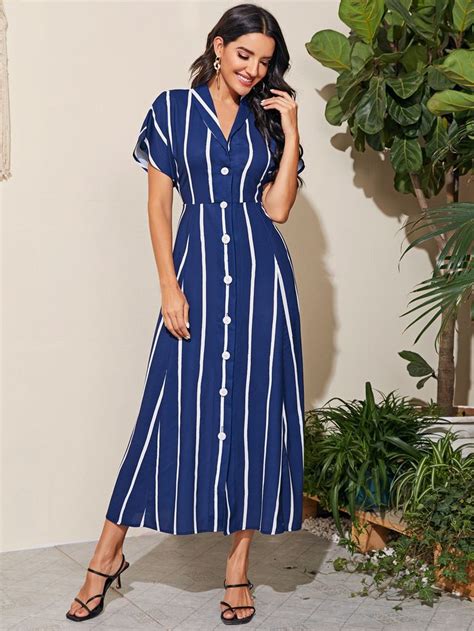 Pin By Daxa Hurbada On Maxi Dress Vertical Striped Dress Long Shirt