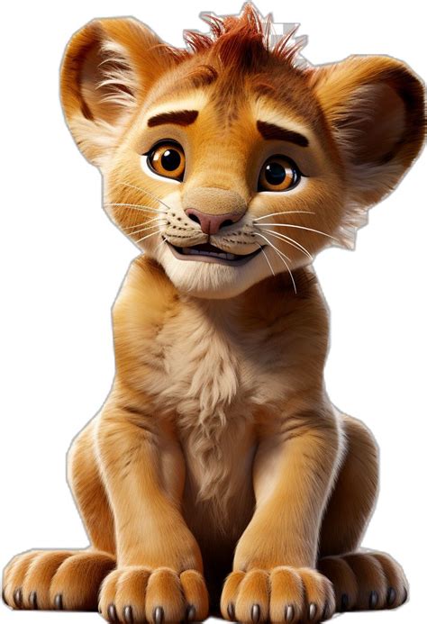 Dynamic Simba The Lion King Png Iconic Cartoon Lion Cub Character