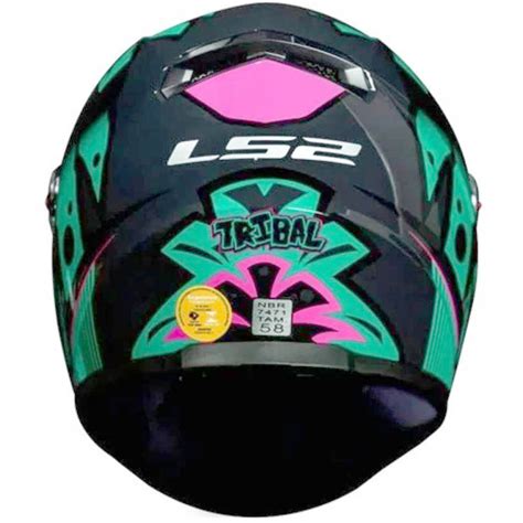 Capacete Ls Ff Classic Tribal Green Verde Cavalo De A O Motos