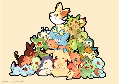 Pokemon: All starters | Pokemon, Cute pokemon wallpaper, Cute pokemon