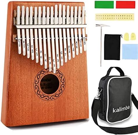 Kalimba 17 Clés Pouce Piano Portable pouce doigt bois africain de