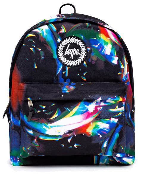 Hype Black Rainbow Refraction Backpack Victoria 2 Schoolwear