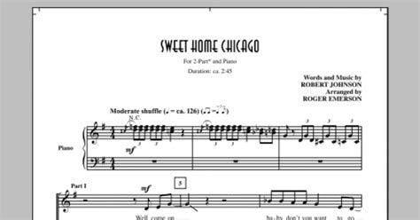 Sweet Home Chicago Part Choir Print Sheet Music Now