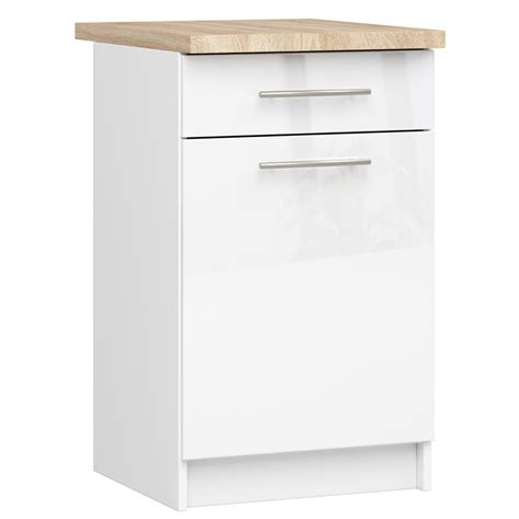 Meuble De Cuisine Bas AKORD S50 OLIWIA Modulable Blanc 50 Cm 1 Porte 1