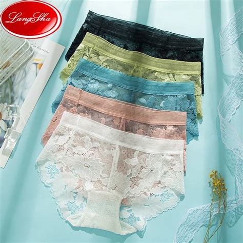 Langsha Sexy Lace Women Panties Seamless Nylon Girls Underwear Low Rise