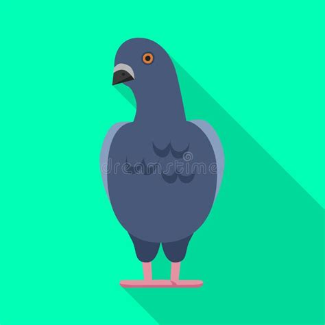 Pigeon Vector Iconflat Vector Icon Isolated On White Background Pigeon