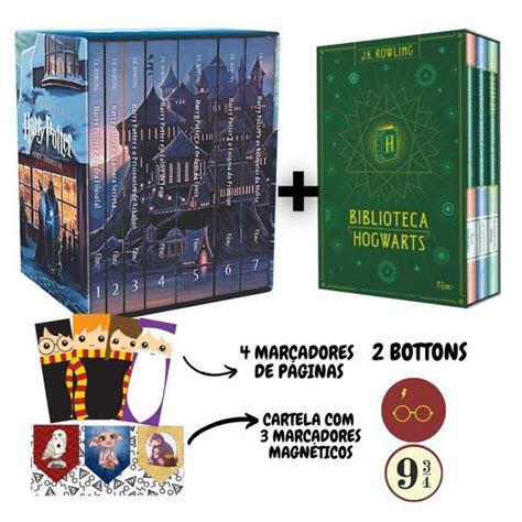 Box Harry Potter Box Biblioteca Hogwarts 10 Livros J K Rowling