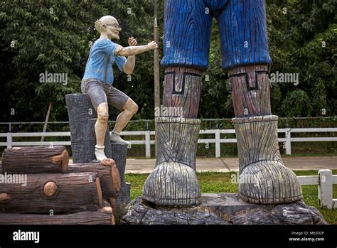 Geppetto Carving Pinocchio Stone Statue Of The Famous Childrens Story