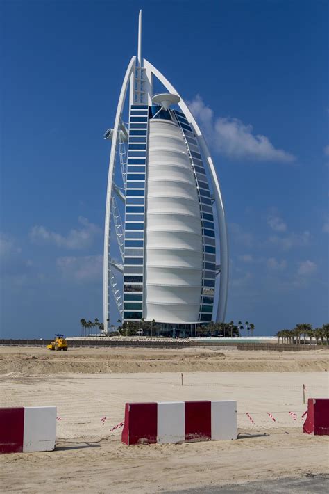 DUBAI, UAE, JANUARY 16, 2014 - View of hotel Burj al Arab in Dubai. At ...