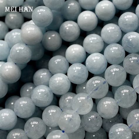 Meihan Wholesale Mm Natural Brazil Aquamarine Cyclosilicate Round