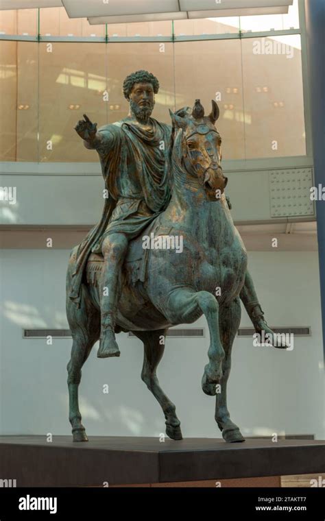 The Equestrian Statue Of Marcus Aurelius Italian Statua Equestre Di