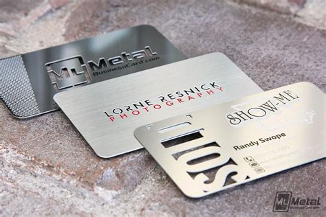 Stainless Steel Cards Choose Your Finish Metal Business Cards My