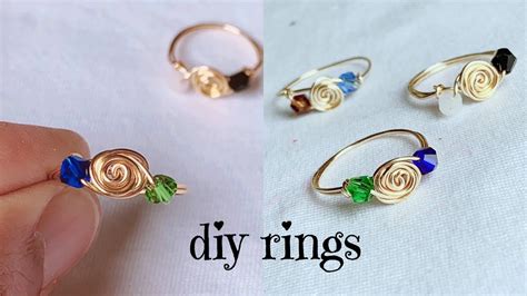 Simple Wire Rings Wire Wrapped Rose Ring Making Diy Rings Wire Wrapped