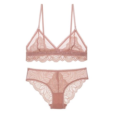 Sexy Conjunto De Renda Bralette Malha Rendas Retalhos Ultra Fino