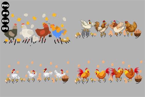 Chicken Funny Chicken Collection Graphic By Chico · Creative Fabrica