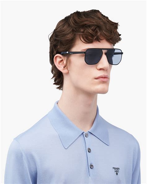 Ocean Blue Lenses Prada Eyewear Collection Sunglasses Fake Prada Store