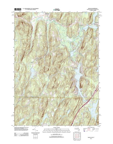 Wales Massachusetts 2012 Usgs Old Topo Map Reprint 7x7 Ma Quad