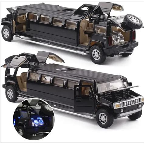 Modelo De Coche De Aleaci N Alargado Hummer Limousine Veh Culo Fundido