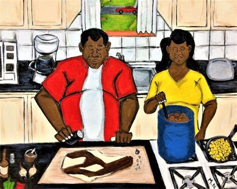 Cooking In The Kitchen Art Print African American Art Black Etsy In