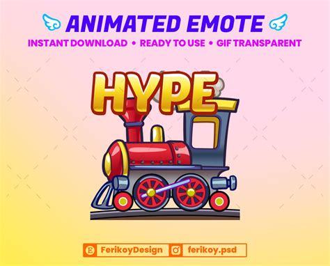 Hype Train Animated Emote Excited Animation Discord Etsy