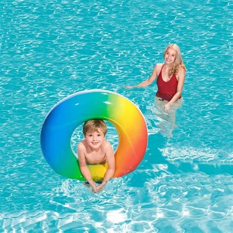 Boia Infl Vel Para Piscina Arco Ris Bestway Indicado Para Crian As A