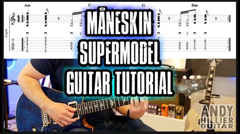 How To Play Måneskin Supermodel Guitar Tutorial Lesson Youtube