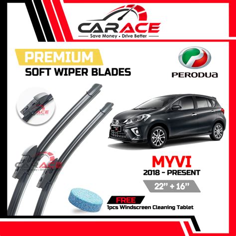 Perodua Myvi Gen Present Carace Premium Soft Wiper Blades