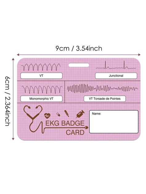 Ekg Cardiac Badge Card Card Set Stemi Badge Card Ekg Telemetry