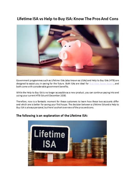 Ppt Lifetime Isa Vs Help To Buy Isa Know The Pros And Cons