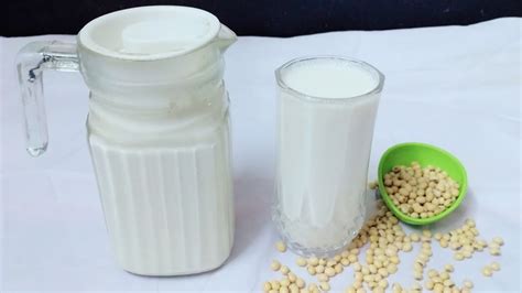 Soy Milk How To Make Soy Milk Easily At Home With Just 2 Ingredients Homemade Soy Milk Youtube