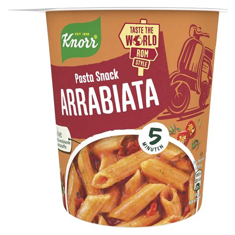 Knorr Pasta Snack Arrabiata Leckere Instant Nudeln Fertig In Nur