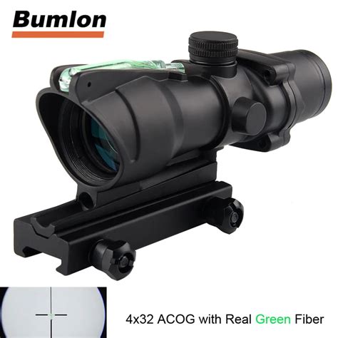 Tactical Hunting Rifle Scope Optic Sight Airsoft ACOG 4X32 Airsoft ...