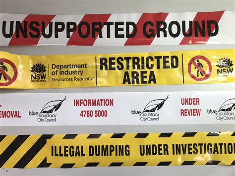 Barrier Barricade Safety Tape Custom Printed