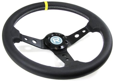 Sportstuur Echt Leer Zwart Model 5 Racing 350 Mm Bol