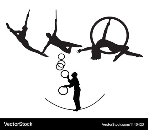 Circus trapeze artists Royalty Free Vector Image