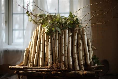 Premium Photo Birch Branches Bundled Together For Sauna Ritual