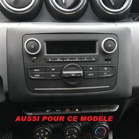 Facade Autoradio Dacia Duster Noir Mat Silim