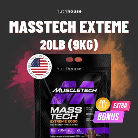 Jual Muscletech Masstech Extreme Lbs Kg Mass Gainer Mass Tech