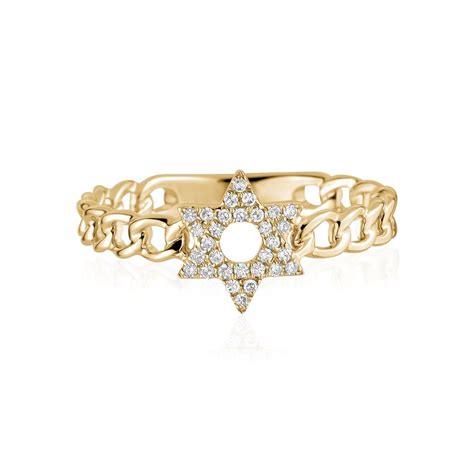 Diamond Star Of David Link Ring Diamond Star David Ring Star Bracelet