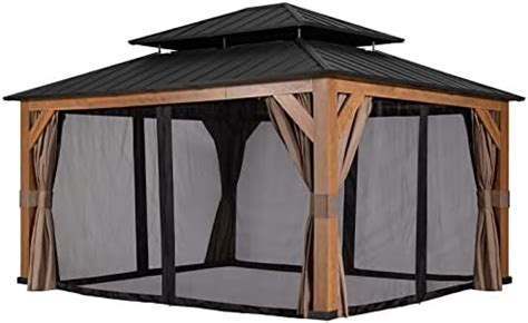 Joyside Wood Gazebo X Ft Wood Patio Gazebo Cedar Framed Gazebo