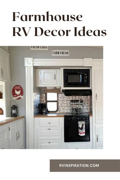 10 Gorgeous Farmhouse Style RV Makeovers Rv Decor Camper Decor Diy