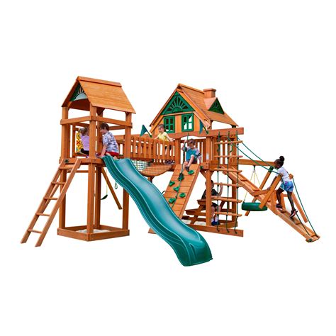 Gorilla playsets treasure trove i treehouse wooden outdoor playset with ...