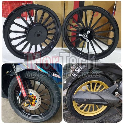 Rossi Galaxy Palang 18 Velg Pelek Racing Tapak Lebar Mio M3 125cc Fino