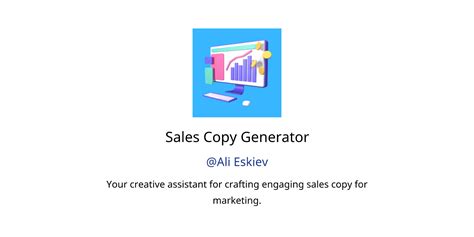 Sales Copy Generator Gpts Features And Functions Examples And Prompts