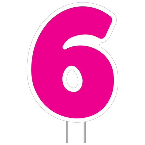 Yard Sign Number 6 Pink Rennies T And Party