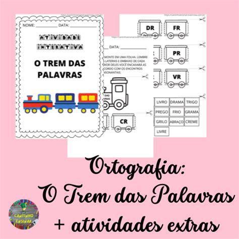 Trem Das Palavras Atividades Ortogr Ficas Br Cr Dr Fr Gr Pr Tr