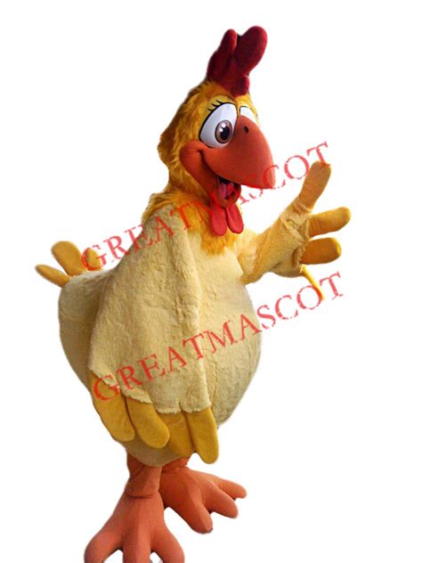 College Yellow Chicken Mascot Costume