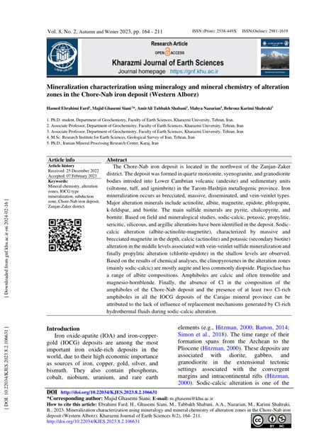 PDF Mineralization Characterization Using Mineralogy And Mineral